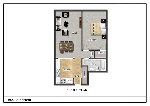 Floor plan 1 Bedroom A