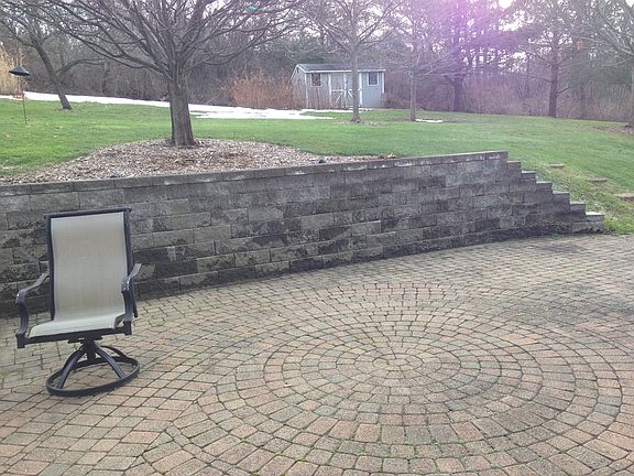 Private back patio, shed