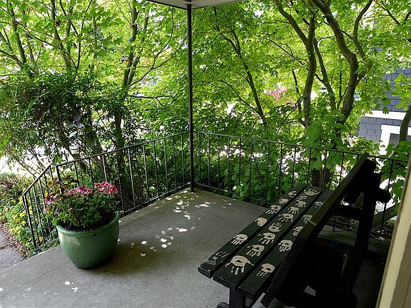 cozy and private front porch