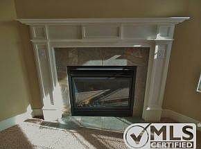 Cozy fireplace in living room