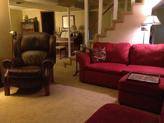 Large Family Room
						:
						Two large areas: one for gathering around the TV; other for games or music.
