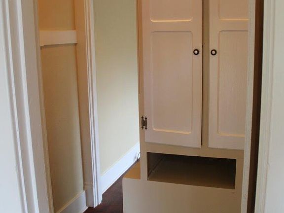 The hallway includes lots of storage