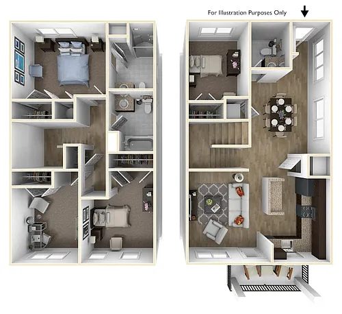 Floor plan 4 BR, 2.5 BA