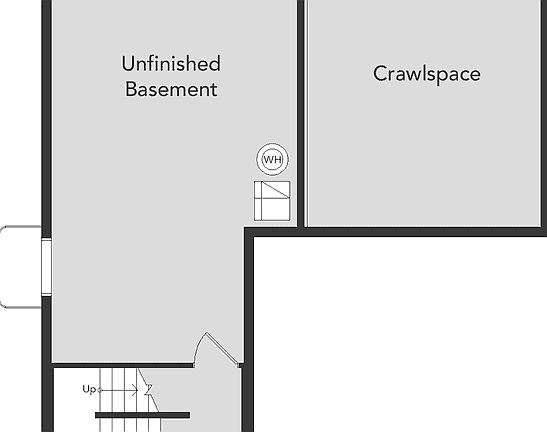 A view of the partial basement