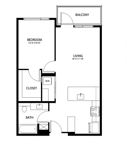 Floor plan 1X1 C3