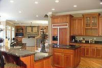 Any cook would love the oversized gourmet kitchen.