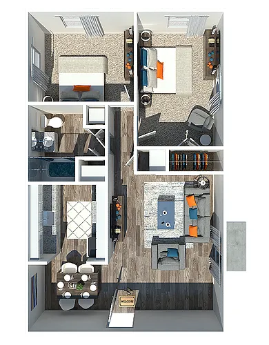Floor plan 2 Bedroom
