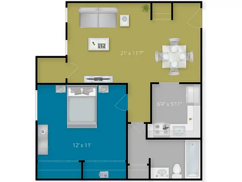 Floor plan 1 Bedroom