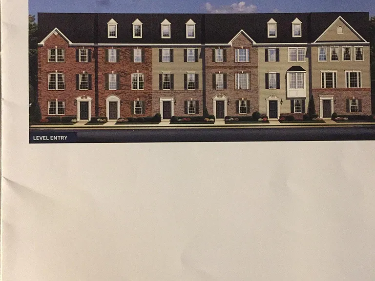 front elevation of the town home.