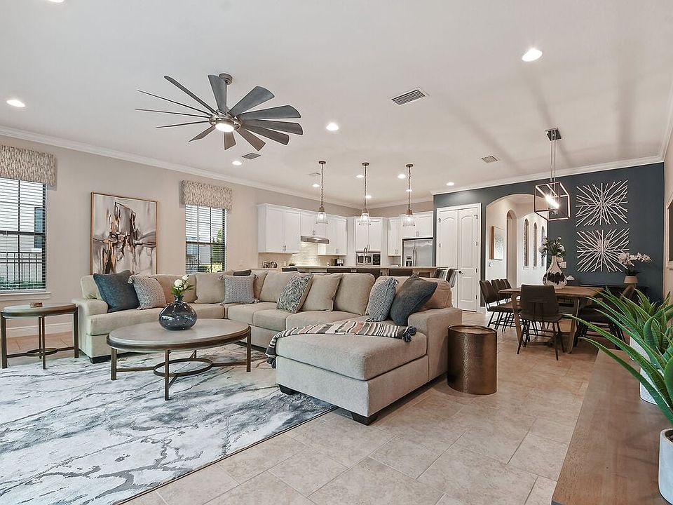 Open concept living room, dining room, kitchen/bar