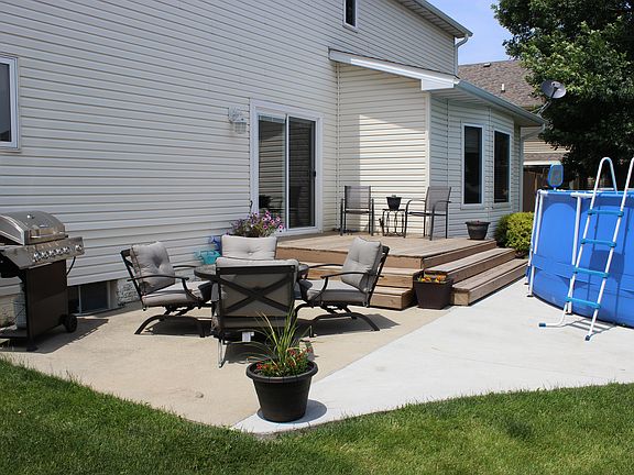 Newly refinished deck