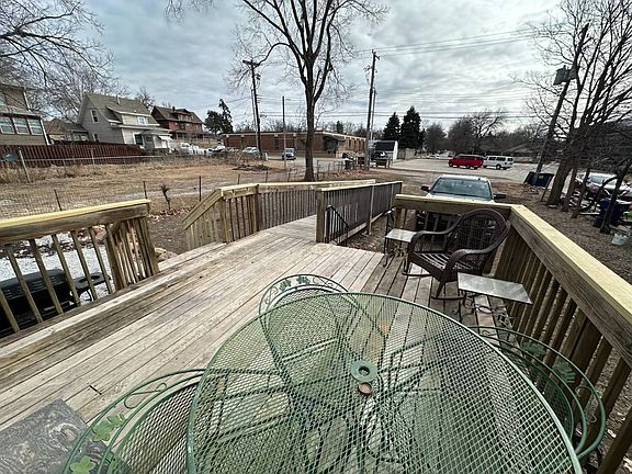 Back porch and parking area