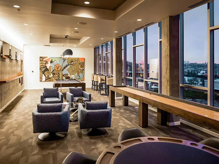 Gaming lounge perfect for game nights