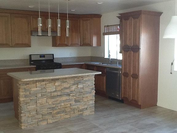 Rocked kitchen island