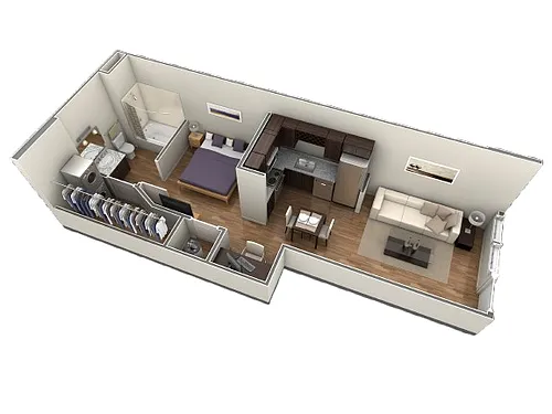 Floor plan Studio Grand Courtyard