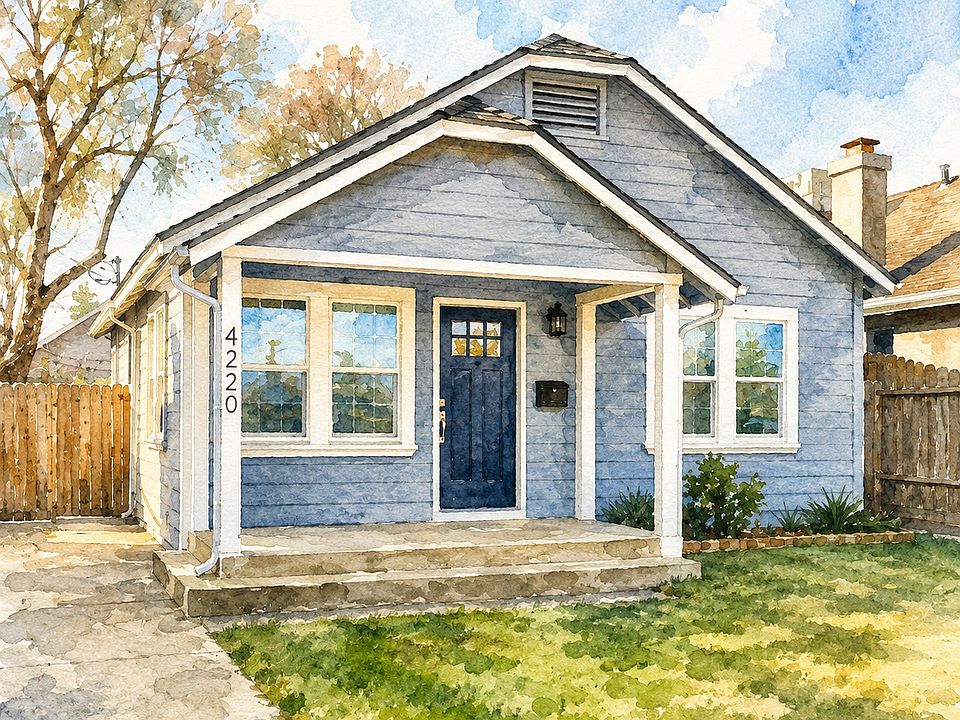 Watercolor Front of Home