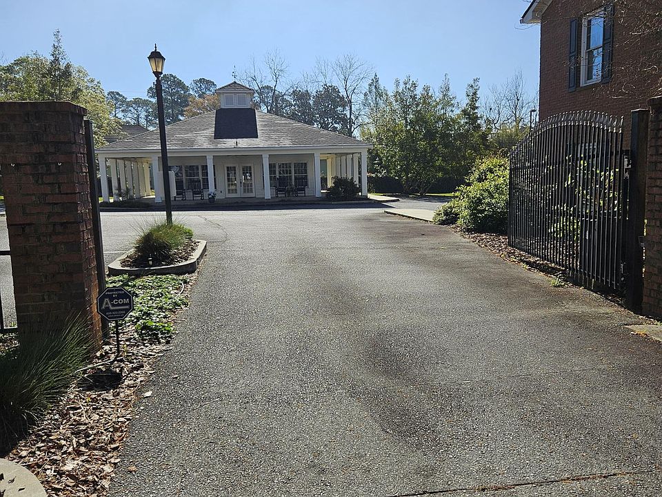 Clubhouse to Virginia Place Apartments from entrance on Park Street in the Historic District, Tifton, Georgia