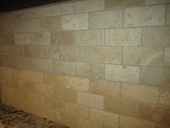 Stone backsplash