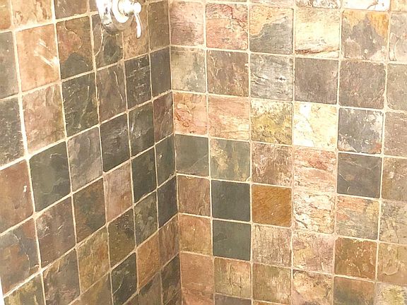 Custom stone shower