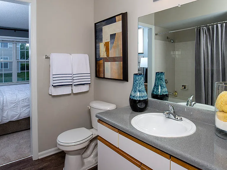 Primary bathroom with large vanity