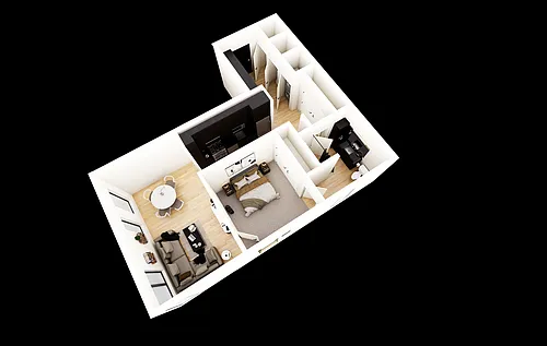 Floor plan Gouache