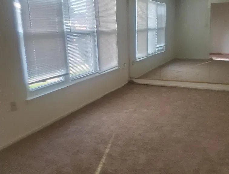 Living Room with Mirrored Wall