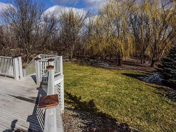 Beautiful view of wooded lot in the back of the home.