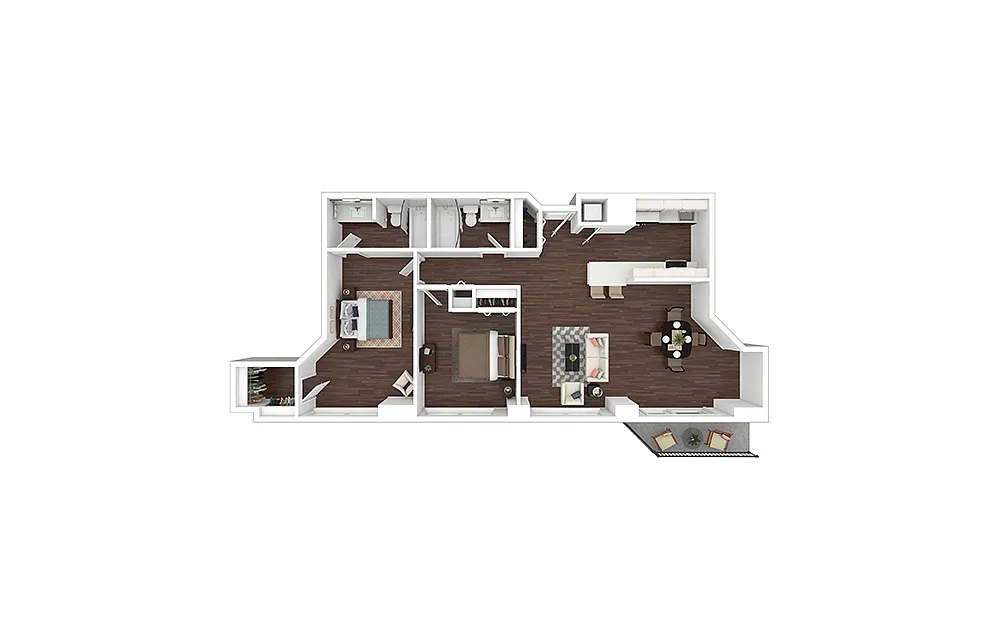 Floor plan B9 - Renovated