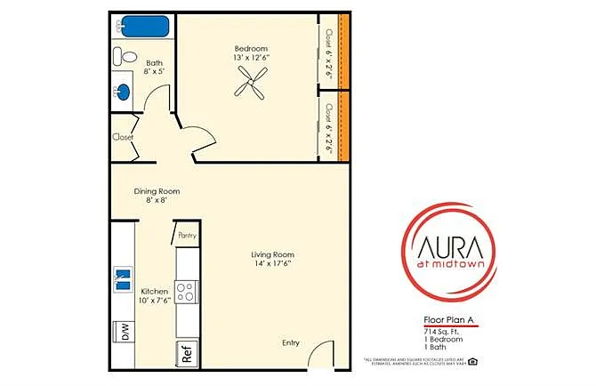 Floor plan 1x1 714sq Classic