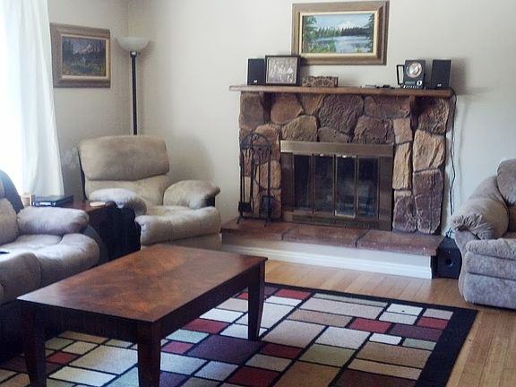 Living Room with Fire Place