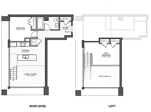 Floor plan 2 Bed Loft