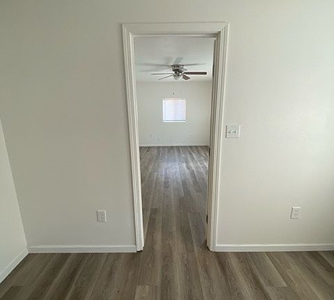 Inside the bedroom looking to the living room