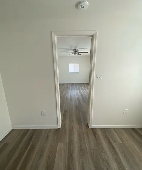 Inside the bedroom looking to the living room