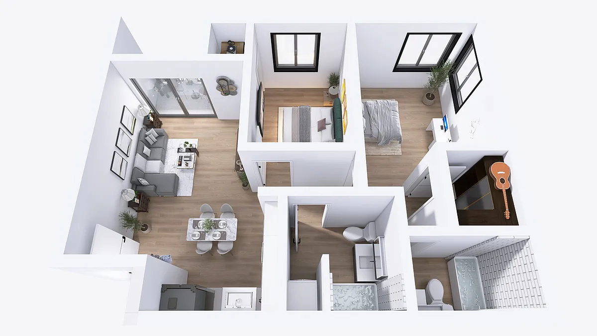 Floor plan 2 Bedroom