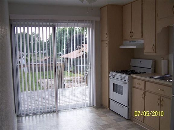 kitchen with view of deck