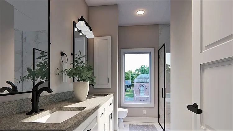 Master bathroom rendering.