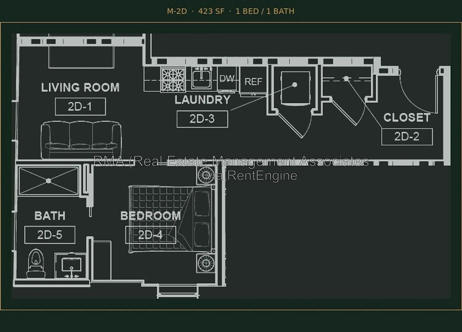1 bed, 1.0 bath, 423 sqft, $1,100 — Photo 1