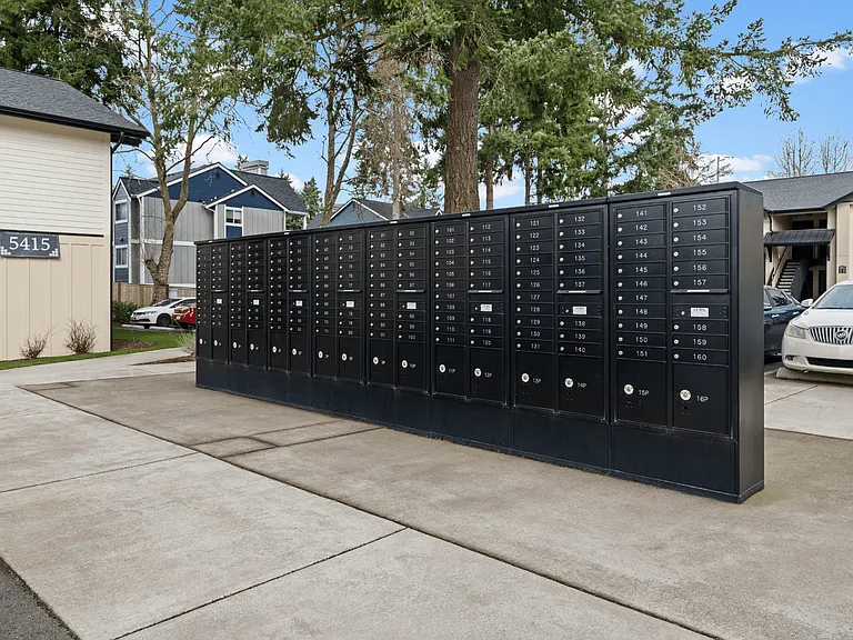 Secure community mailbox station at Boardwalk at University Place