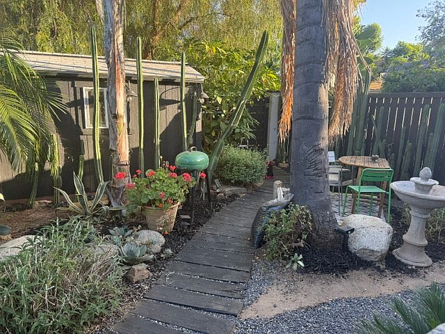 Front path looking towards street and gate.