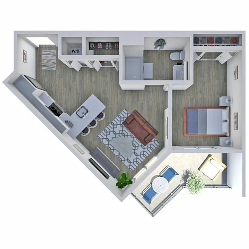 Floor plan One bedroom- The Orrington