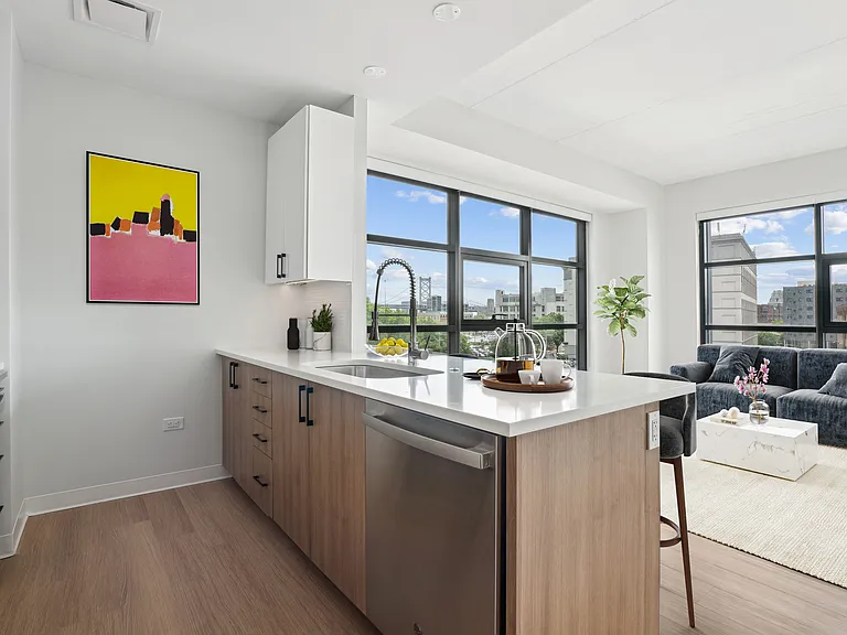 The Alcott Kitchen and Living Room