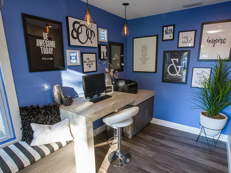 Elevate your productivity with complimentary Wi-Fi and printing in a quiet, comfortable setting.