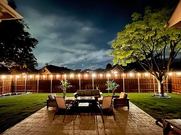 Backyard at night