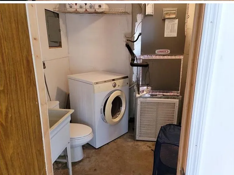 Utility room and half bath.