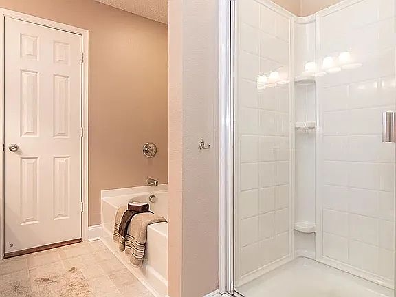 master bath shower and tub