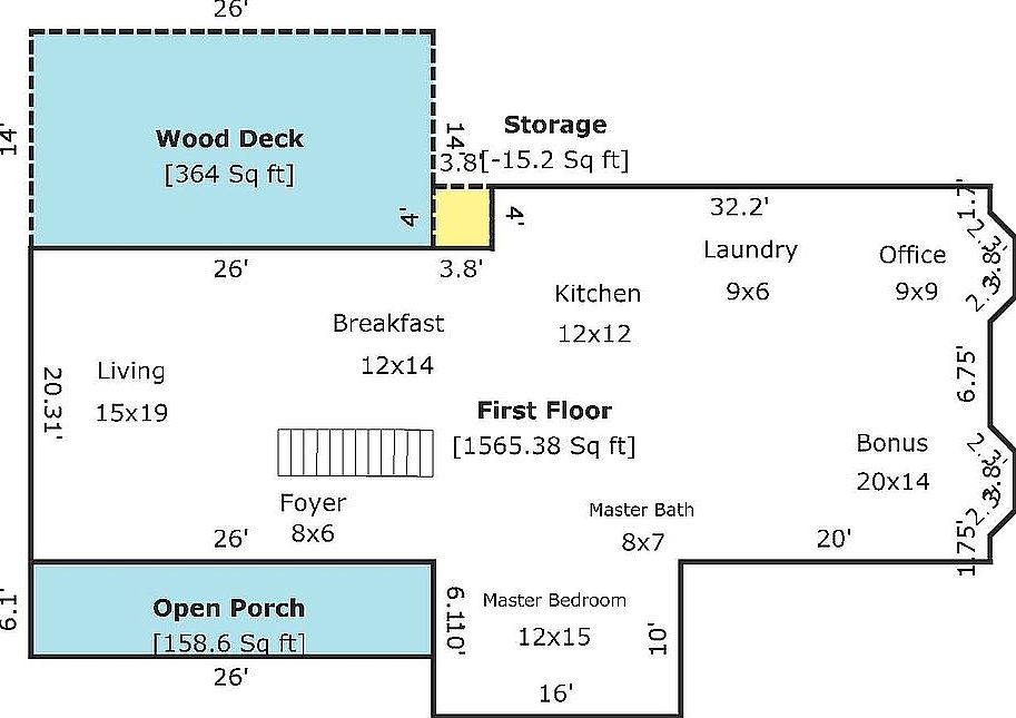 First Floor of main house