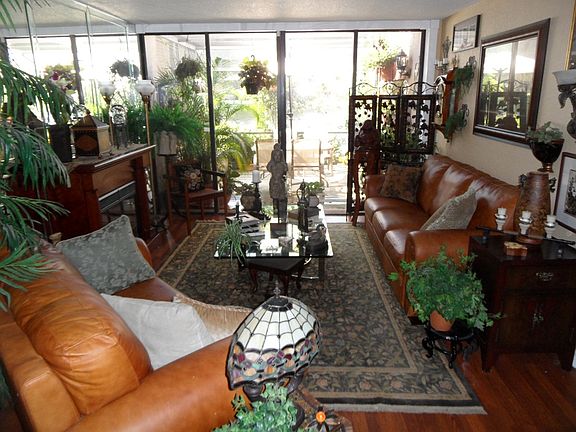 Living room with water view