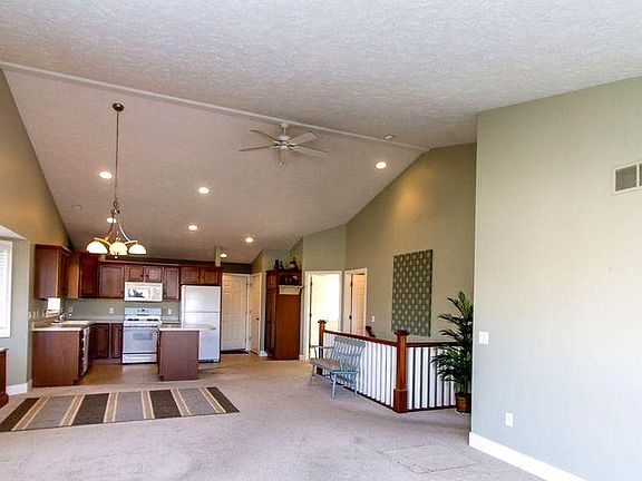 Living area open to kitchen on main level