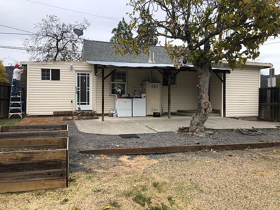 Backyard facing patio.