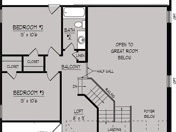 GARNER II Floorplan Second Floor